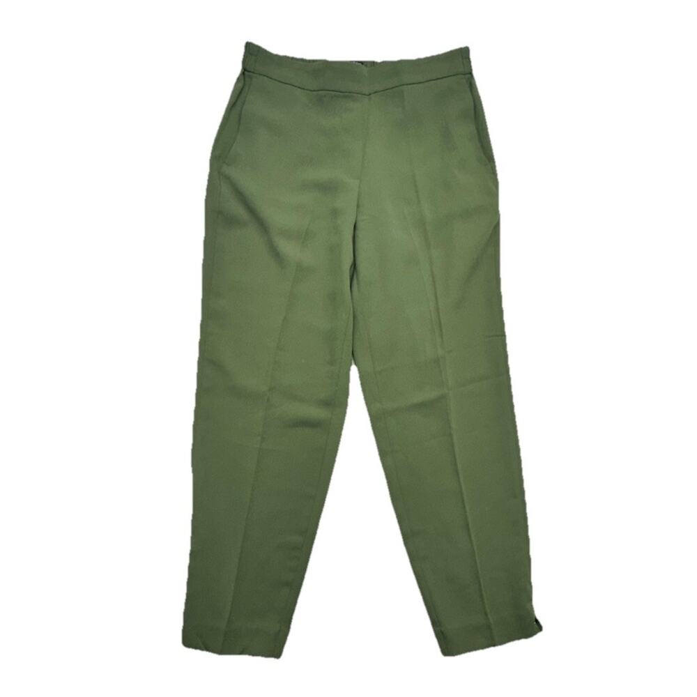 J.Crew JamIe Pants Womens 10 Pull On Tapered Leg Green Olive Preppy Workwear